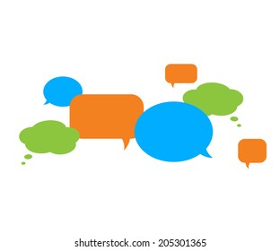 Collection of speech bubbles and dialog balloons