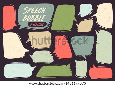 Collection of speech bubbles and dialog balloons