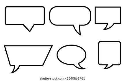 A collection of speech bubbles for dialogue and communication and set of speech bubbles	