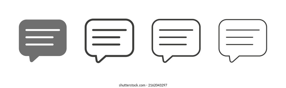 Collection of speech bubbles icons. Chat speech bubble icon 