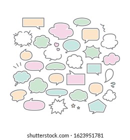 collection of speech bubbles illustrations.