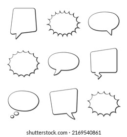 Collection of speech bubbles isolated
