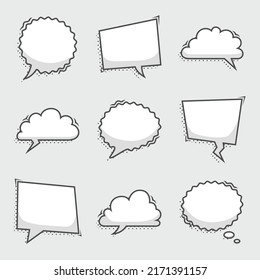 Collection of speech bubbles isolated