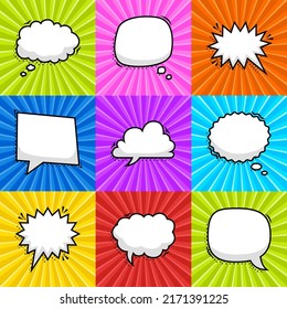 Collection of speech bubbles isolated