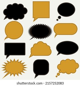 Collection Speech Bubbles, Isolated on white background