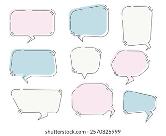 Collection of speech bubbles. Isolated on white background