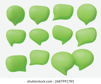 Collection of speech bubbles , representing online chatting, comments, conversations, and social network communication.