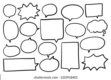 Collection of speech bubbles vector