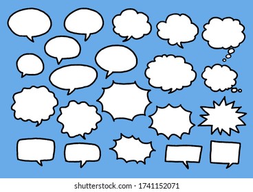 Sammlung von Sprechblasen. Vektor-Illusion.