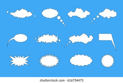 Collection of speech bubbles. Vector shapes design