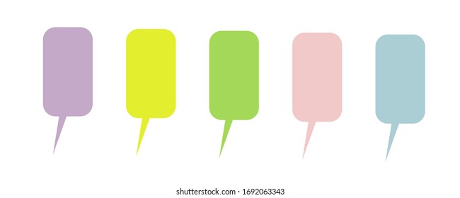 A collection of speech and thought communication bubbles or blank empty speech bubbles isolated on background.