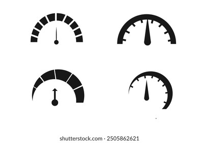 collection of speedometer symbol icons. speed, automotive, reting, etc