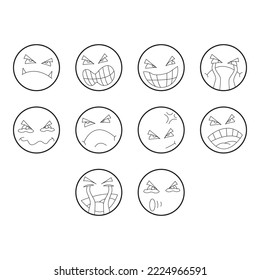 colección de vector emoticono de esfera