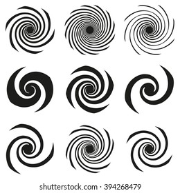 Collection of spiral swirl patterns