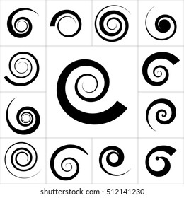 Collection of spiral vector elements. For your next projects.