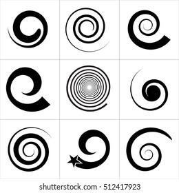 Collection of spiral vector elements. For your next projects.