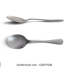 Collection of spoons. Vector design.