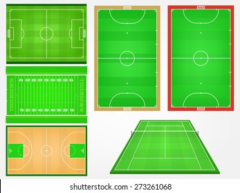 Collection sport field vector.