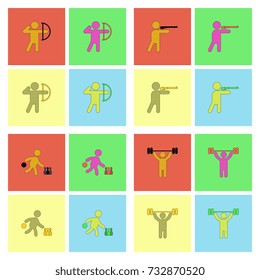 collection of sport game design vector