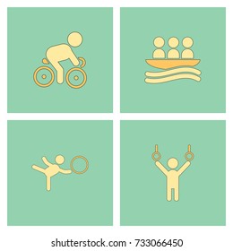 collection of sport game design vector