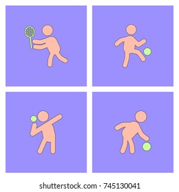 collection of sport games design vector