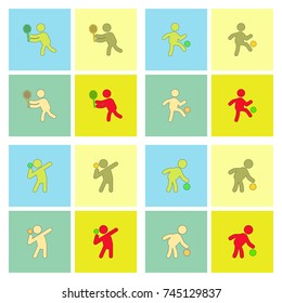 collection of sport games vector