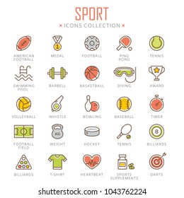 Collection of sport icons. Vector eps 8