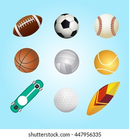 Collection Sports Elements Vector Design