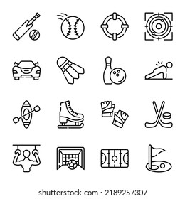 Collection of Sports Linear Icons 
