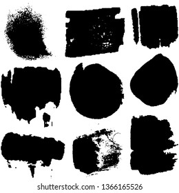 Collection of spots, brush strokes