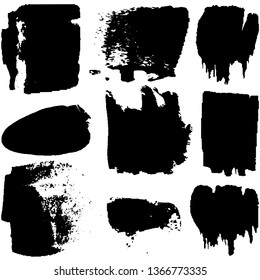Collection of spots, brush strokes