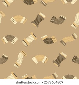 Collection of Spray Accordion Vector Seamless Pattern illustration Design