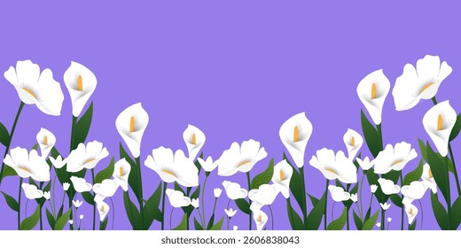 collection of Spring cards or posters set with wild white flowers, Narcissus flower, Crocus flowers. Floral art banner templates for Mothers Day, Womens Day, birthday, Easter decor and spring holiday.