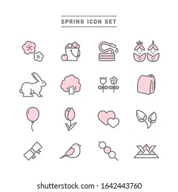 COLLECTION OF SPRING LINE ICONS