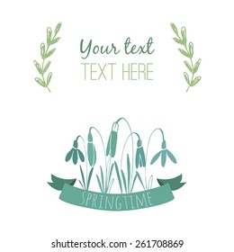 Collection with spring ribbons and wreaths  Vector eps 10