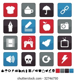 collection of square application icons, set 2