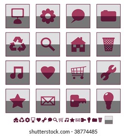 collection of square application icons, set 1