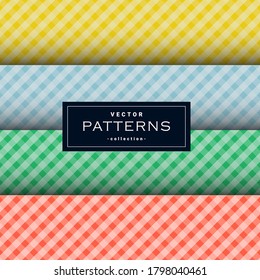 Collection of square cloth pattern set in four colors, can be use to make background