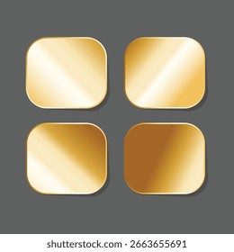 Collection of square stickers featuring rounded corners for versatile use