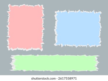 Collection square torn paper different shapes vector
Vector set colored paper torn
background torn paper colored