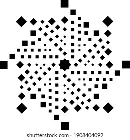 a collection of squares forming a spiral.