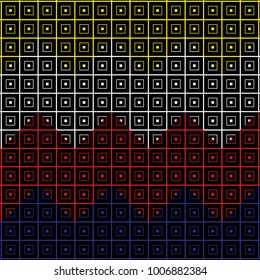Collection of squares isolated on a transparent background