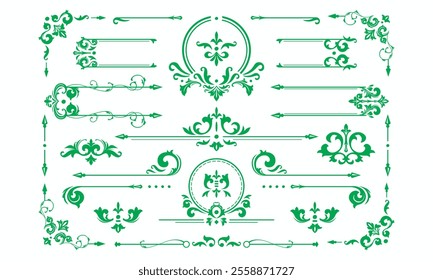 Collection of St. Patrick's Day design elements isolated on White background. Vector illustration