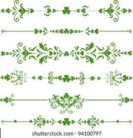  Collection of  St. Patrick's Day design elements isolated on White background. Vector illustration