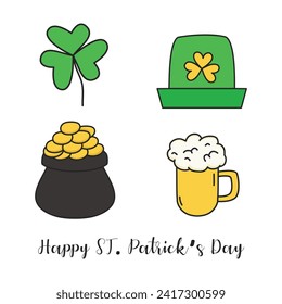 collection of st patrick's day sticker sets