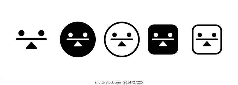 Sammlung von Stabilität Symbol, Vektorgrafik. Saldo-Symbolvektor