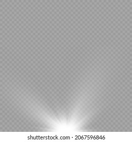 Collection of stage lighting spotlights, scene, stage lighting large collection, projector light effects, bright yellow lighting with spotlights, spot light isolated on transparent background, vector.