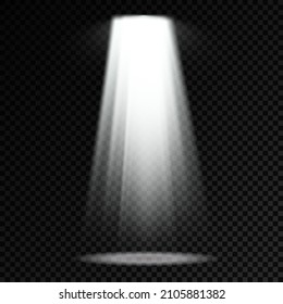Collection of stage lighting spotlights, scene, stage lighting large collection, projector light effects, bright yellow lighting with spotlights, spot light isolated on transparent background, vector.