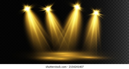 Sammlung von Bühnenbeleuchtung, transparente Effekte. Vektorlichter. Szene. Lichteffekte. Vektorgrafik EPS10