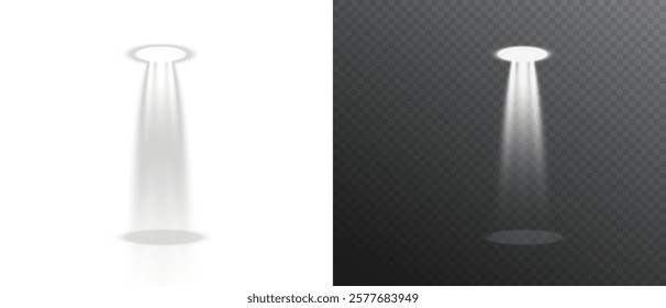 Collection of Stage and Studio Lighting: Realistic Spotlights. Spot lights, stage lighting large collection, projector light effects, searchlights, projector bright rays. Glow isolated light effect.